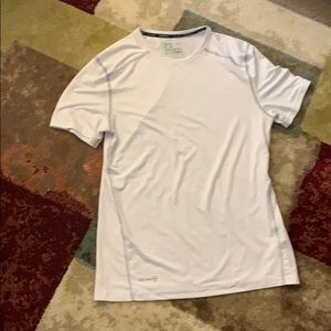 Men’s white exercise shirt